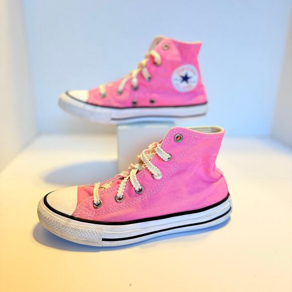 Converse Chuck Taylor All Star Pink High Top Youth Sneakers size 1Y - Picture 5 of 8